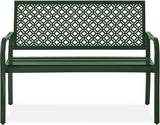 Best Choice Products Outdoor Bench 2-Person Metal Steel Benches Furniture for Garden, Patio, Porch - Photo 1