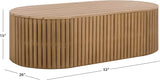 SAFAVIEH Couture Outdoor Patio Furniture Collection - Arielle Solid Wood Oval Coffee Table, Fully Assembled (CPT5001) - Photo 3