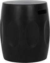 Safavieh Outdoor Zuri Black Modern Concrete Round Accent Table - Photo 4