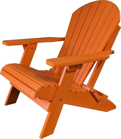 DuraWeather Poly® Classic King Size Folding Adirondack Chair (Mango Orange)