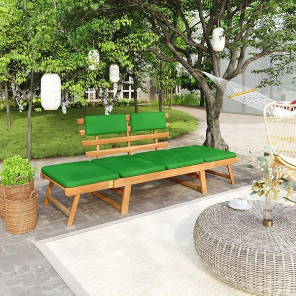 Patio Bench with Cushions, Bench with Backrest, Garden Bench, Park Bench for Patio, Garden, Yard, Lawn - Photo 1