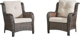 HUMMUH Outdoor Furniture 6 Pieces Patio Furniture Set Wicker Outdoor Sectional Sofa with 2 Patio Chairs, Ottomans - Photo 4
