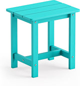 LUE BONA Outdoor Side Table, HDPS Small Outdoor Table, Adirondack Side Table, Outside End Table for Patio, Porch, Deck - Photo 1