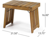 Christopher Knight Home Hilton Outdoor Acacia Wood Folding Side Table, Teak Finish - Photo 3