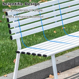 Outdoor Benches Weatherproof, Metal Bench Outdoor, Capable of Carrying 660 lbs, Suitable for Gardens, Parks, lawns - Photo 4