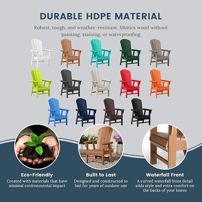 WO WESTIN OUTDOOR HDPE Laguna Adirondack Casual Patio Dining Chair,Teak
