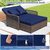 Tangkula Patio Rattan Daybed with 4-Level Adjustable Backrest - Photo 8