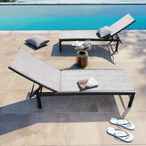 Crestlive Products Pool Lounge Chair Outdoor Set of 2, Chaise Lounge Chairs, Adjustable Five-Position Tanning Recliner - Photo 7