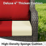 Outdoor Swivel Rocker Patio Chair - Outdoor Wicker Patio Furniture with Thickened Olefin Cushions - Photo 7