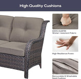 Belord Patio Furniture Set 6 Seats, Outdoor Swivel Rocker Patio Chairs, Oversized Outdoor Sectional Couch - Photo 6
