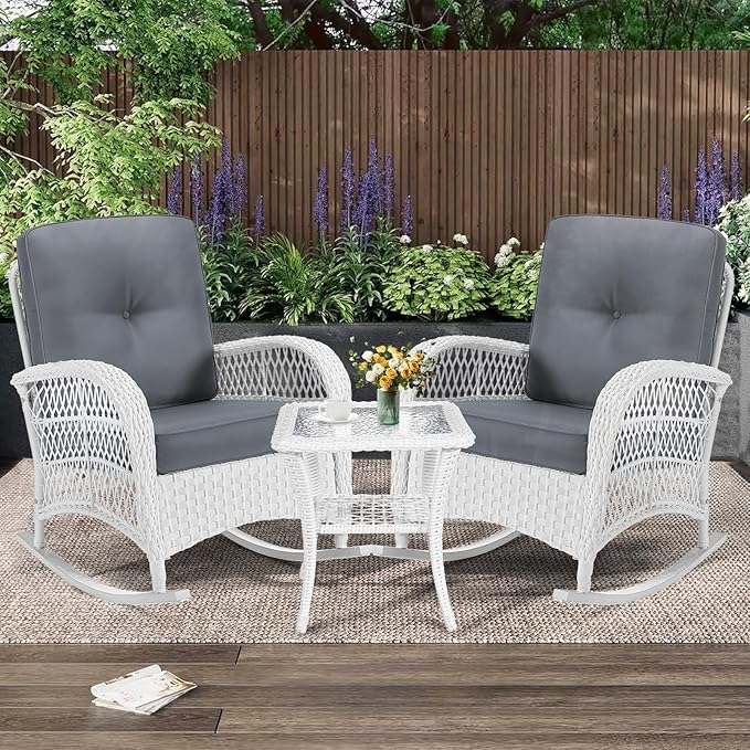 MEETWARM 3 Pieces Patio Conversation Set - Photo 1