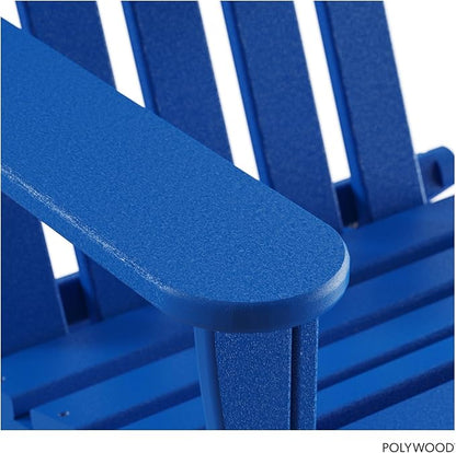 POLYWOOD AD5030PB Classic Folding Adirondack Chair, 35.00" x 29" x 35.00", Pacific Blue