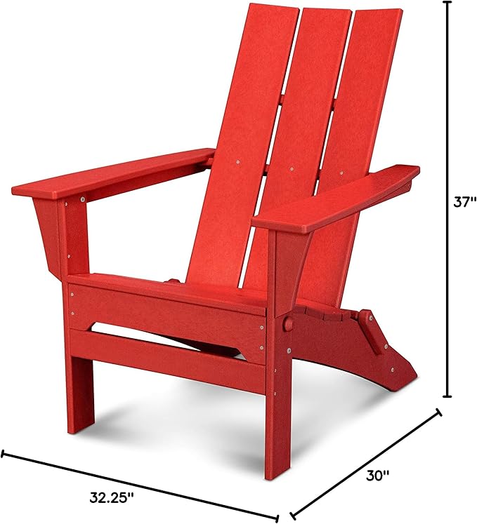 POLYWOOD Modern Folding Adirondack Chair