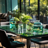 Landical 24" x 48" Rectangle Clear Tempered Glass Table Top 1/2" Thick Eased Corners Clear Tempered Top Patio Table - Photo 5