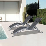 Domi Lounge Chair Set of 2, Aluminum Lounge Chairs for Outside with 5 Adjustable Positions - Photo 8