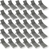 Outdoor Chaise Lounge Chair Set of 30, 5-Position Adjustable Patio Lounge Chair with Aluminum Frame - Photo 1
