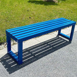 Outdoor Metal Garden Bench - Weatherproof Park Bench for Lawn, Patio, and Yard - Supports up to 800 Pounds - Photo 1
