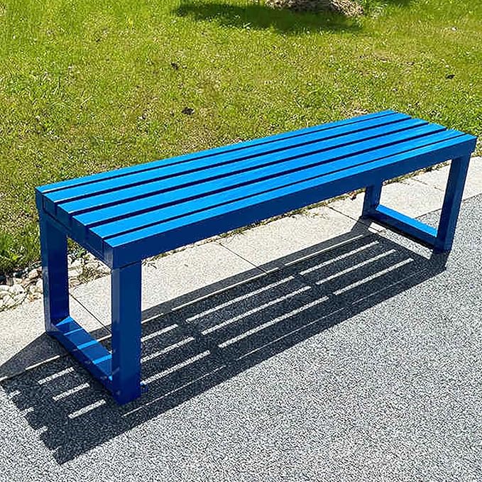 Outdoor Metal Garden Bench - Weatherproof Park Bench for Lawn, Patio, and Yard - Supports up to 800 Pounds, 47 Inch Length