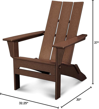 POLYWOOD® Modern Folding Adirondack in Mahogany