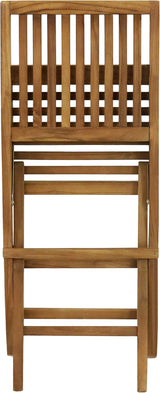 Sunnydaze Foldable Teak Wood Outdoor Chairs – Folding Patio Chair Set of 2 for Deck or Balcony – Wooden Teak Furniture - Photo 9
