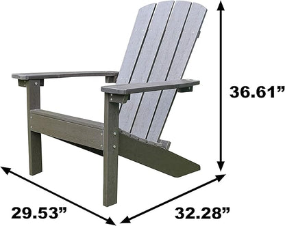 northbeam Lakeside Faux Wood Adirondack Chair, Espresso