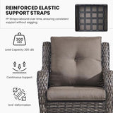 Belord Wicker Furniture 4 Pieces Outdoor Patio Furniture Set Patio Loveseat Sofa Set with Wicker Chairs and Coffee Table - Photo 5