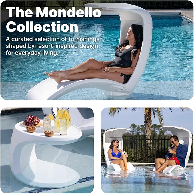 Step2 Mondello Chair with Shade, Outdoor/Indoor Waterproof Patio Furniture, Pool Lounger - Photo 8