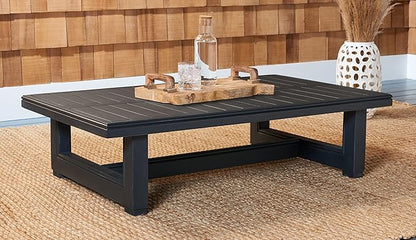 SAFAVIEH Outdoor Couture Collection Montford Black Patio Coffee Table