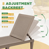 Greesum Outdoor Chaise Lounge Chairs Set of 4 with 5-Position Adjustable Backrest - Photo 6