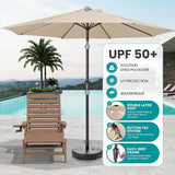 SERWALL Patio Chaise Lounge Chair Set of 2 with 9FT Patio Umbrella, 78'' HDPE Outdoor Lounger - Photo 4
