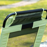 Outsunny Folding Patio Dining Chairs Set of 2, Outdoor Deck Chair with Adjustable Sling Back - Photo 7
