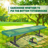 8FT/96INCH Heavy Duty Metal Garden Park Bench for Outside, Weatherproof Commercial Industrial Outdoor Garden Benches - Photo 5