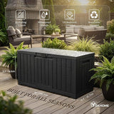 YITAHOME 60 Gallon Outdoor Storage Box, Large Water Resistant Resin Deck Box - Photo 3