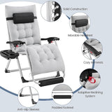 Yaheetech Zero Gravity Chair, Folding Reclining Lounge Recliner with Removable Pad & Headrest & Side Cup Holder Tray - Photo 4