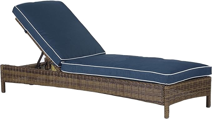 Crosley Furniture Bradenton Reclining Wicker Outdoor Chaise Lounge Chair for Patio, Deck, Backyard, Poolside - Photo 10