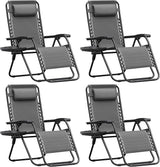 Homall Zero Gravity Chair Patio Folding Lawn Outdoor Lounge Gravity Camp Reclining Lounge Chair with Cup Holder Pillows - Photo 1