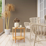 Outvita Outdoor Side Table, Rattan Rubber Wood Coffee Table with Weather - Resistant Coating, Double - Layer Storage - Photo 4