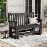 Stoog Outdoor Glider, All-Weather HIPS 2 Person Patio Glider Bench with 800 lbs Weight Capacity, Never Fade or Rot - Photo 2