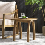 Christopher Knight Home Selma Acacia Wood Outdoor Side Table, Decorative Rectangular Small Accent Table - Photo 5