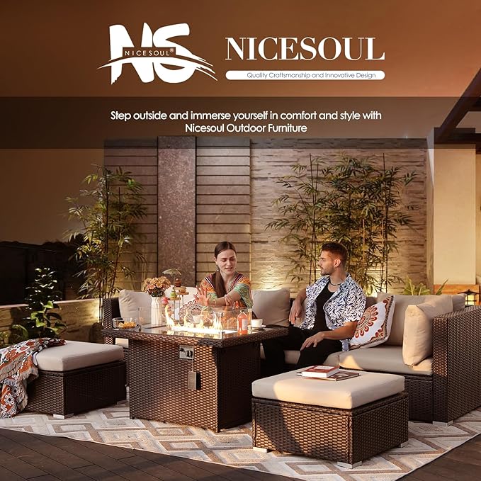NICESOUL 29.3" High-Back Modern Luxury Patio Corner Sofa, Outdoor Furniture Piece Wide Deep Seat - Photo 5