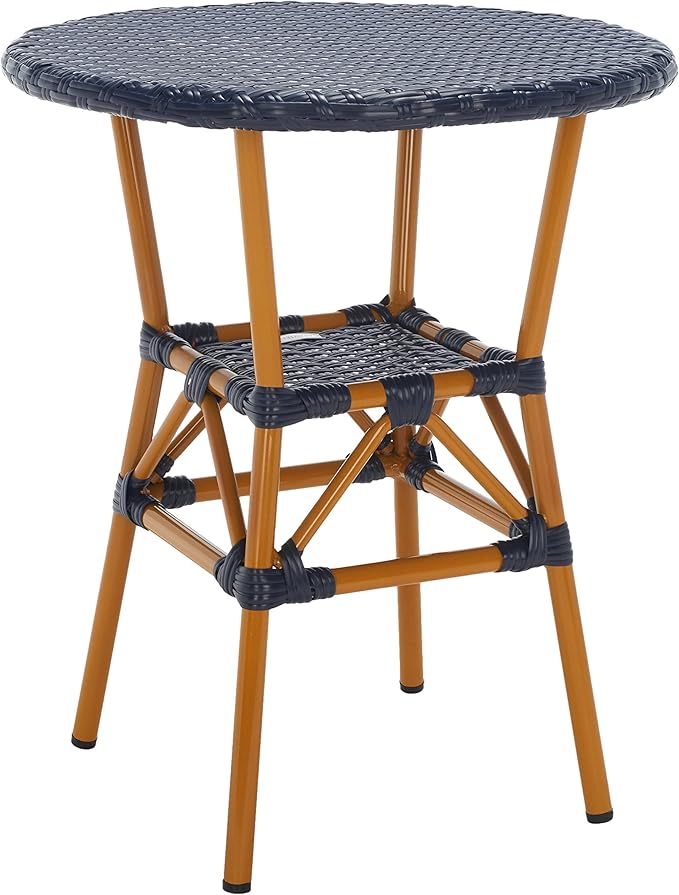SAFAVIEH Outdoor Collection California Navy Bistro Table (Fully Assembled)