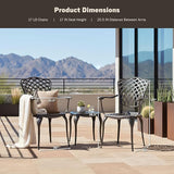 Kinger Home Arden 2-Piece Outdoor Patio Dining Chairs Set of 2, Cast Aluminum Patio Chair Set - Photo 6