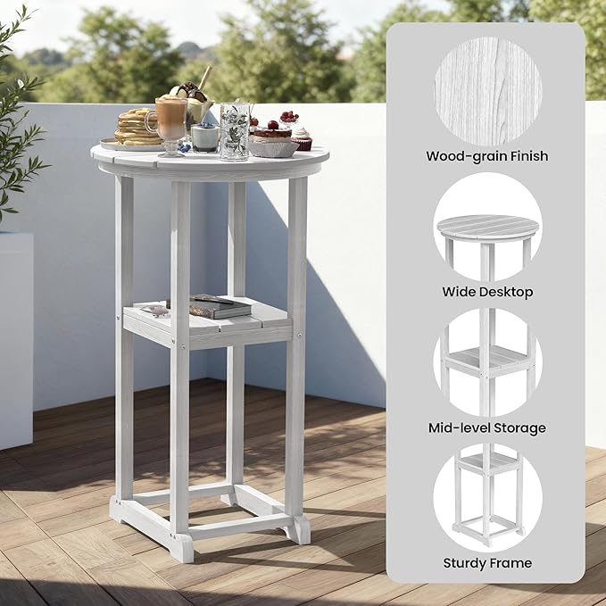 Ciokea 3-Pcs Bistro Table and Chairs - Photo 5