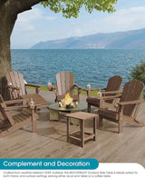MUCHENGHY Adirondack Outdoor Side Table, 14.7" Patio Side Table Weather Resistant, HDPE Outdoor End Tables for Patio - Photo 2