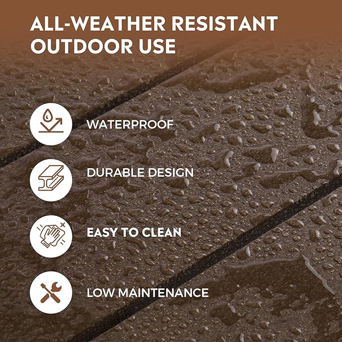 Costaelm Adirondack Conversation Table, HDPE Outdoor Drink Weather Resistant - Photo 4