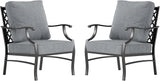 Metal Patio Chairs Set of 2 with 5.75" Extra Thick Cushion - Photo 7