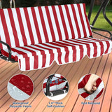 GarveeLife Outdoor Porch Swing Chair with Adjustable Canopy for Adults, 3-Seat Patio Glider Bench with Thick Cushions - Photo 6