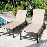 PURPLE LEAF Outdoor Chaise Lounge Chair Set of 2, Pool Lounge Chairs for Outside - Photo 1