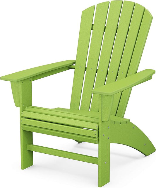 POLYWOOD Nautical Curveback Adirondack Chair - Premium HDPE Outdoor Furniture for Fire Pit, Patio, Deck, Lawn & Dock - Classic Comfort Design in Multiple Colors