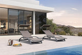 PURPLE LEAF Patio Lounge Chair with Canopy Shade Outdoor Chaise Lounge Chair Set of 2 for Lawn Poolside Backyard - Photo 1